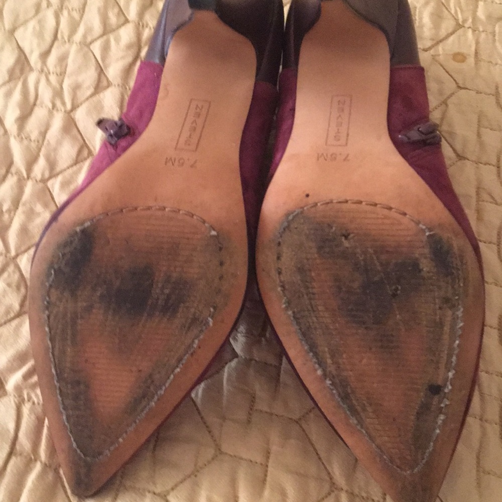 Leather/suede boots,size 7 1/2 - Picture 4 of 7